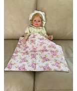 Handmade by PZQUILTS  Baby Doll Quilted Blanket with Baby Elephants - $16.95