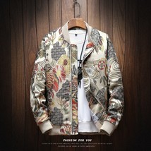 New Spring Men Jacket  New Embroidery Mens Casual Bomber Jacket Long Sleeve Stan - $213.41