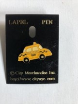 New York City taxi pin NYC Checkered Cab yellow black enamel new on card - £7.00 GBP