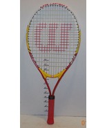 Wilson Youth Titanium 23 US Open Tennis Racquet Racket red yellow - $285.59 MXN