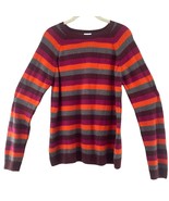 Columbia Retro Striped Crewneck Sweater Long sleeve Women Size Large Vin... - €12,93 EUR