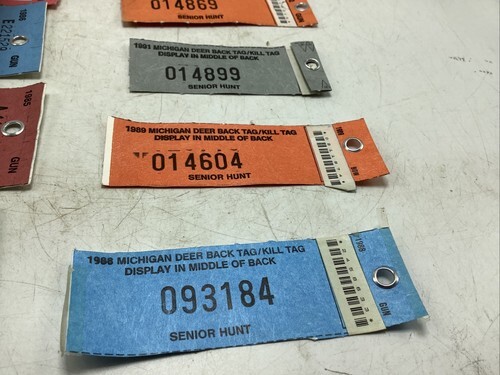 1984 to 1993 Michigan Resident and Senior Deer Tags - Gun & Bow Item image 5