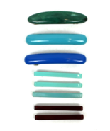 Vintage Barrette Hair Clip Lot Plastic Metal Blue Green - $570.20 MXN