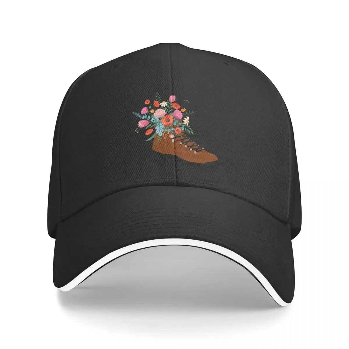 Floral Hiking Boots Gift Idea Baseball Cap Hiking Hat New Hat Bag - $13.99