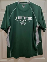 NFL Team Apparel Men&#39;s 2XL NY Jets Football Tshirt Green - $21.24