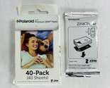 New! 40 Sheets - Polaroid 2x3 Premium ZINK Photo Paper Zero Ink Peel Off... - $29.99