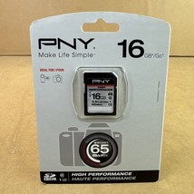 PNY 16 GB SDHC flash card - high performance - 3.5 Hour Hr Video - 65 Mb/s - $6.99