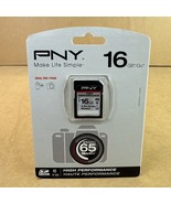 PNY 16 GB SDHC flash card - high performance - 3.5 Hour Hr Video - 65 Mb/s - £5.36 GBP