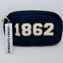 NEW Stoney Clover Lane Sapphire Blue Small Pouch 1862 9x5 Cosmetics Toiletry Bag - $40.00