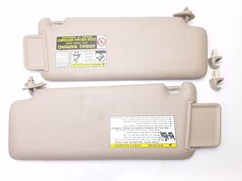 01-07 Highlander - Driver LH &amp; Passenger RH Sun Visor Set Tan Leather - $64.98