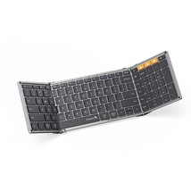 Foldable Bluetooth Keyboard, Xk01 Folding Wireless Portable Keyboard With Number - £68.14 GBP