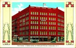 The Yates Hotel Syracuse New York NY Street View UNP 1920s Vtg Postcard - £3.11 GBP