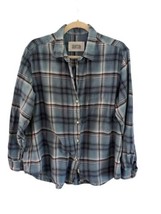 GRAYSON Womens Flannel Shirt THE HERO Blue Plaid Frank &amp; Eileen Sz 5 / XL - £34.48 GBP