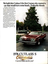 Vintage 1976 Oldsmobile Cutlass S Built For Jim Cramer Car Auto ad e1 - £19.22 GBP