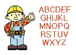 Bob The Builder Abc Sampler Cross Stitch Pattern - £3.87 GBP