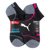 PUMA Ladies No Show Sock, 10-pair Half Cushion Arch Support Mesh Ventila... - $19.74