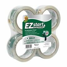 Duck Brand EZ Start Packing Tape Refill, 1.88 Inch x 54.6 Yard, Clear (4 Rolls) - £55.94 GBP