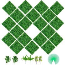 VEVOR Artificial Boxwood Panels, 20 PCS 20&quot;x20&quot; Boxwood Hedge Wall Panels, PE A - £128.49 GBP