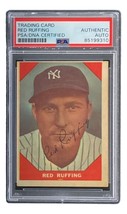 Rouge Ruffing Signé 1960 Fleer #63 New York Yankees Échange Carte PSA / DNA - £98.63 GBP