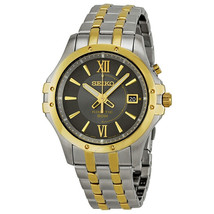 SEIKO Kinetic SKA550 Men&#39;s Watch Two-tone Gold Stle Steel Auto Quartz Wr... - $546.98