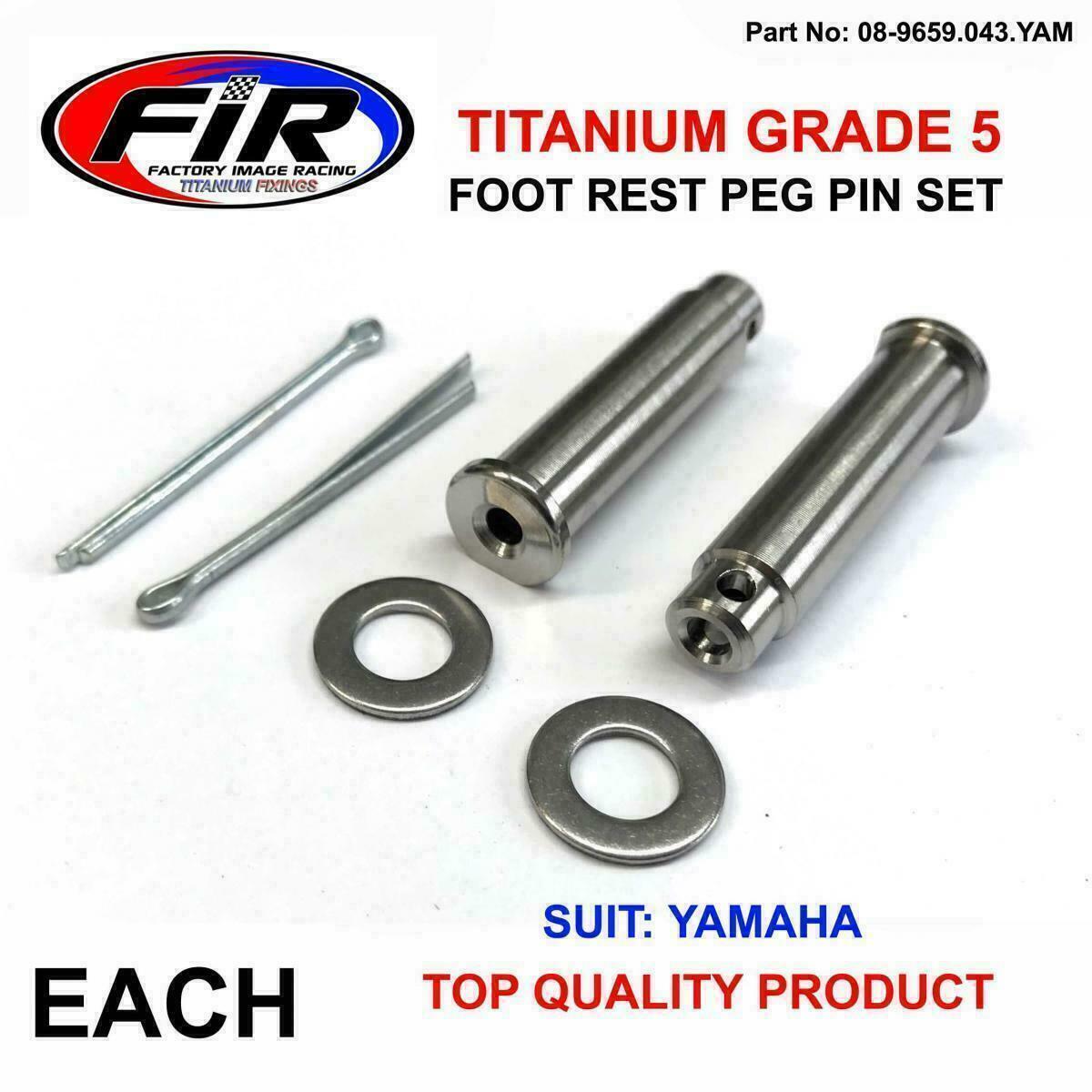 Primary image for titanium footpeg mounting clip pin set YAMAHA YZ WR WRF YZF 125 250 450 2018