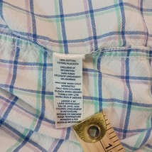 Chaps Men's Red & Black Cotton Check Button-Down Collar Shirt Long Sleeve Size M image 8