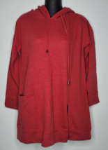 Soft Surroundings Womens Tunic Top Size XS Red Soho Long Sleeve Single Pocket - £19.63 GBP