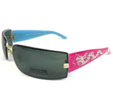 Coco Song Sunglasses COME ON Col.1 Blue Pink Square Frames with Green Lenses - £73.54 GBP