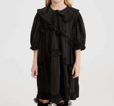Kids Asymmetric Ruffle Collared Dress - $75.00