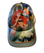 Disney Blue Satin Little Mermaid Hat Ariel Flounder Disney Store Basebal... - $23.23 CAD