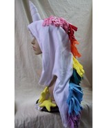 Adult Fleece Unicorn Hoodie Star Ties Rainbow Mane Magical Mythical Crea... - $489.12 MXN