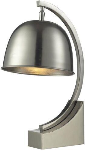 Primary image for Desk Lamp DALE TIFFANY MULISA 1-Light Polished Nickel Metal Shades Included