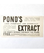 Pond&#39;s Extract Skin Ointment 1897 Advertisement Victorian Quack Medicine... - €17,08 EUR