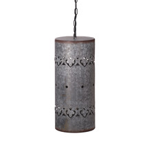 D9X20&quot; Rustic Metal Cylinder Pendant Light - £89.22 GBP