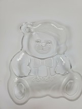 Mikasa Crystal Platter Teddy Bear Frosted Glass Holiday Dish. Preowned. - £14.93 GBP