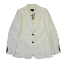 NWT J.Crew Boyfriend Blazer in Ivory Shimmer Tweed Metallic Jacket 4 $298 - $133.65