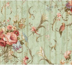 Wallpaper That Is Removable From York Wallcoverings Is A Floral Bouquet. - £61.09 GBP