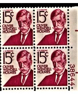  U S Stamps PLATE BLOCK OLIVER WENDELL HOLMES  - £2.38 GBP
