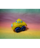 2015 CVS Chunky Rubber Toy Car Taxi Cab Yellow with Blue Tires - £1.53 GBP