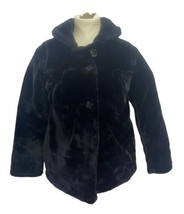 Girls OshKosh Faux Fur Reversible Black Dress Coat Size 12 New With Tags - £35.96 GBP