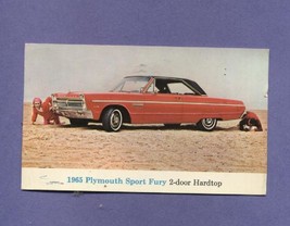 1960s Automobile Advertising Postcard Vintage Cars 1965 Plymouth Sport Fury  - £5.52 GBP