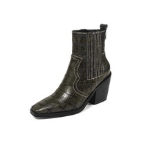 black Fashion Ankle Boots Microfiber Leather High Quality Women High Heels Boots - £78.31 GBP