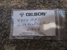 NEW  LOT of 8  GILSON Sigma  Headless Nut 1/4&quot;   pipettes  #- 49041021 - $37.99