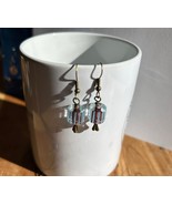 Furnace Glass Bead Earrings - Light Blue Violet Furnace Glass Bead - $16.00