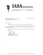 ISAAC HAYES DONATION LETTERS Isaac Hayes Estate - $62.96