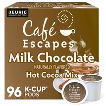 CAFE ESCAPES MILK CHOCOLATE HOT COCOA KCUPS 96CT - $1,080.60 MXN