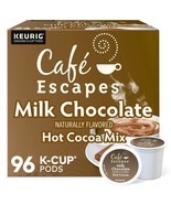 CAFE ESCAPES MILK CHOCOLATE HOT COCOA KCUPS 96CT - $1,067.72 MXN