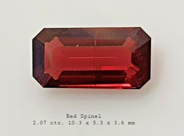 2.07 ct Red Spinel radient loose stone from Tanzania  - £389.24 GBP