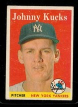 Vintage Baseball Trading Card Topps 1958 #87 Johnny Kucks New York Yankees - £9.84 GBP