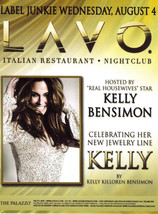 Kelly Bensimon Hosts Label Junkie Wednesday Aug 4 At Lavo Las Vegas Promo Card - £1.55 GBP
